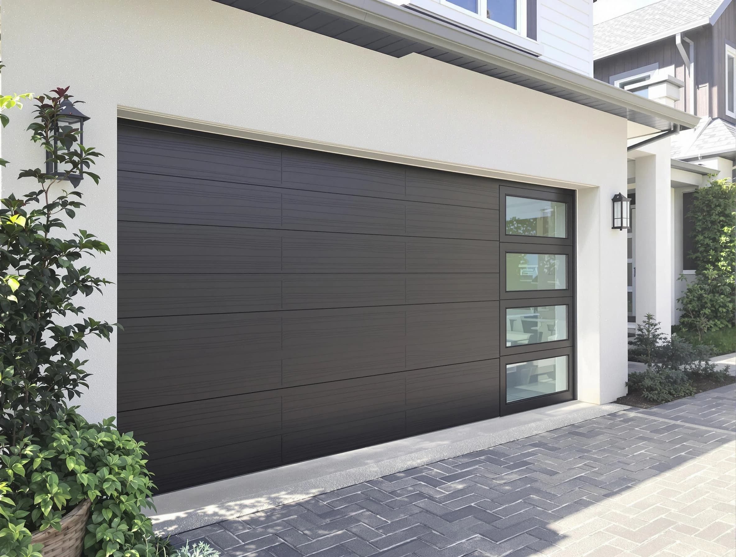 Custom garage door installation by Troy Garage Door Repair in Troy