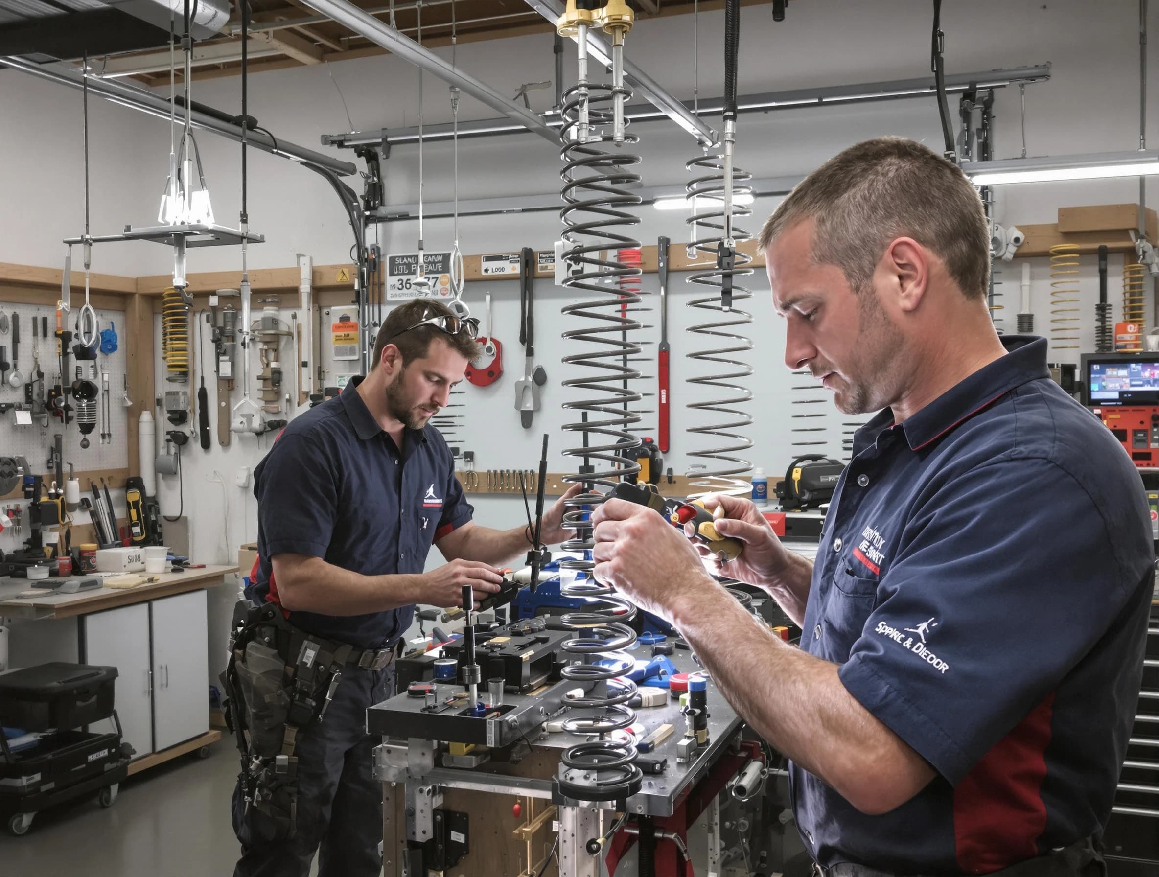 Garage door spring repair service by Troy Garage Door Repair in Troy