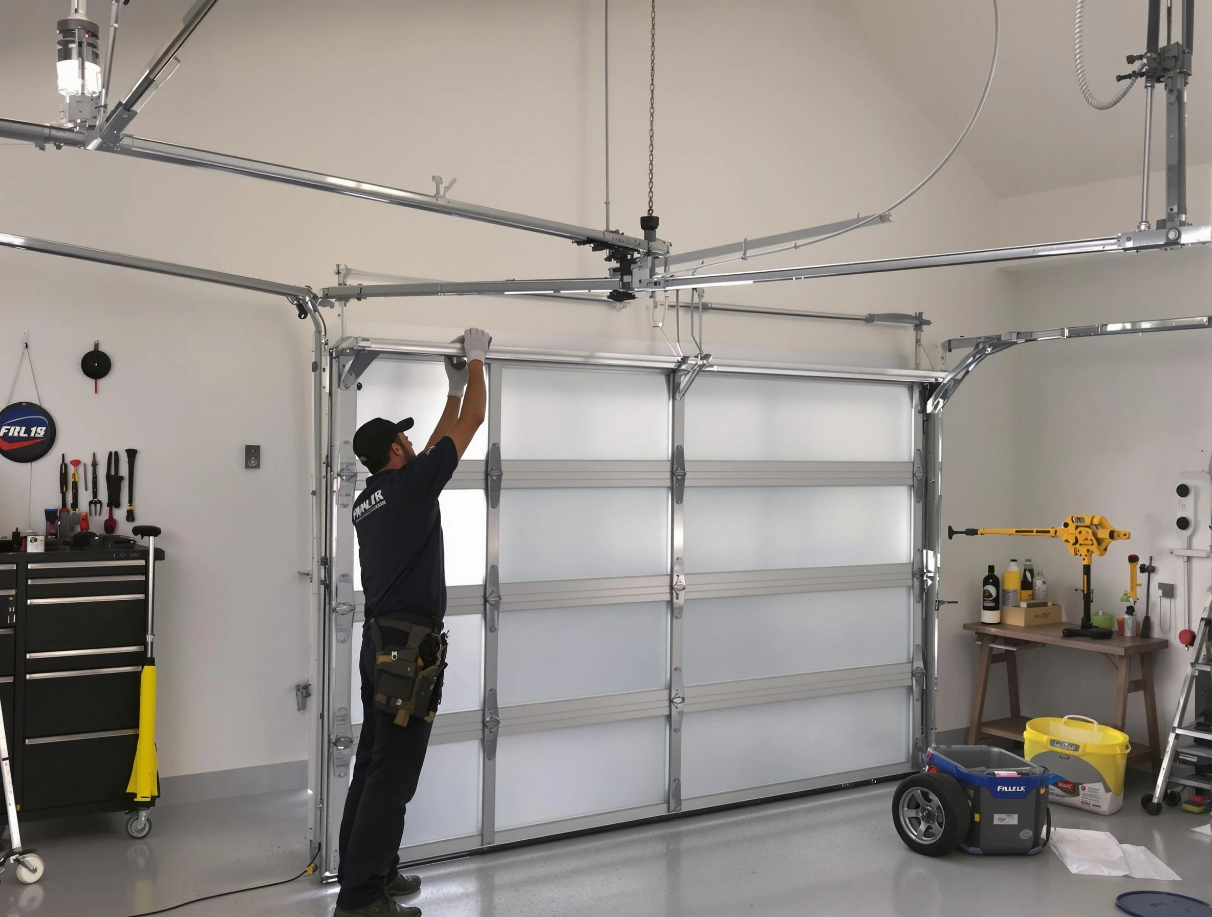Troy Garage Door Repair certified team performing precision garage door installation in Troy