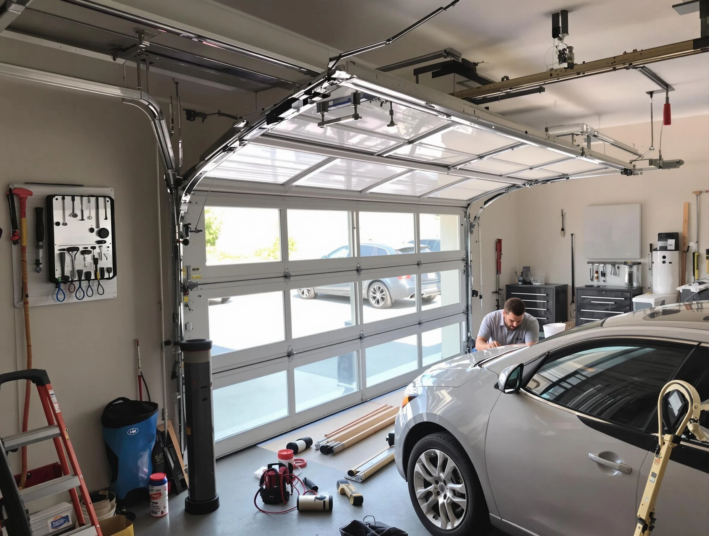 Garage door noise reduction service by Troy Garage Door Repair in Troy